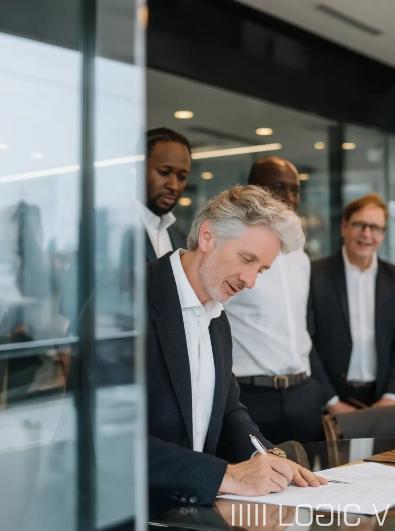 Collaborative team meeting discussing AI Enablement Services for sustainable, impactful business growth.